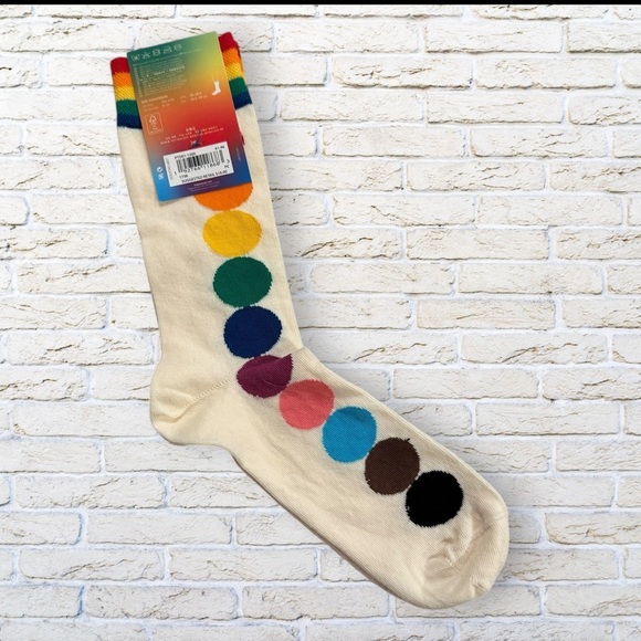 COPY - NWT Happy Socks Gender Neutral Pride Colorful Crew Socks - Picture 2 of 3